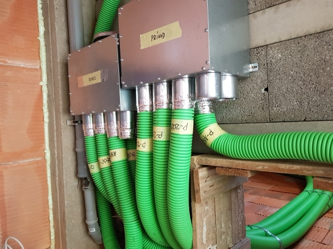 Prepojenie rekuperačnej jednotky a systému potrubí